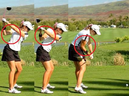 ゴルフスイング ダフリの原因と対策そして右肘の使い方とは ゴルニュー